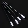 Pincel de Labios Desechable Mango Sólido Negro Pincel de Labios con Flocado Paquete de 50 Pincel Portátil para Lipstick Herramientas de Belleza Pincel