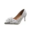 Zapatos de boda de una sola tira color champán francés, zapatos de novia para mujer otoño/invierno, nuevo estilo 2026, vestido de novia He Xiu, versátiles para boda y compromiso, tacones altos