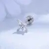 Cruz de Iris - El diseño de nicho de Henson presenta una cruz de iris fresca y elegante con una varilla de aleación de titanio para piercing de cartílago
