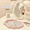 Espejo de Maquillaje Irregular de Escritorio para Hogar, Dormitorio, Oficina, Dormitorio de Estudiantes, Tocador, Espejo Portátil Nube