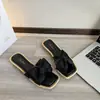 Pantuflas de Verano para Mujer con Lazo, Tacón de Cuña y Diseño Abierto, Versátiles Pantuflas de Playa de Suela Suave para Uso en Exteriores