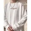 Moletom com Capuz Redondo Tie-dye Retrô Bordado de Letras Masculino Outono Tamanho Plus Marca Tendência Top Juvenil Solto
