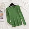 Suéter gola V feminino outono e inverno muito fada esquema design de topo senso de design interno manga longa estilo estrangeiro versátil malha base shirt