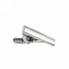 Clip de corbata de metal brillante simple de venta caliente transfronteriza para hombres, clip de corbata formal de negocios, clip de corbata plateado versátil al por mayor