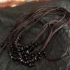 Novo Colar de Corda Preto Retrô Chinês Design de Nicho Corrente Avançada para Clavícula Simples Elegante Versátil Corrente para Pescoço
