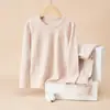 Pijama para Niños, Conjunto Térmico Íntimo para Estudiantes y Adolescentes, Terciopelo Suave Algodón Puro, Ropa de Otoño para Niños, Pantalones Largos, Suéteres de Algodón para Niñas