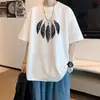Camiseta de Manga Corta Diaria de Estilo Nuevo Primavera y Verano Transfronteriza para Hombre, Tops Estampados, Camiseta Básica Versátil Casual para Hombre