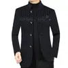 Nueva Chaqueta para Hombre Otoño/Invierno 2026 de Alta Calidad con Cuello Alto, Botones, Chaqueta de Chenilla para Hombres de Mediana Edad y Jóvenes, Estilo Papá