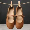 E-commerce Transfronteiriço Tamanho Plus Outono 2026 Novos Sapatos Mary Jane Retro Sapatos Femininos Sapatos Baixos Versáteis Sapatos Pequenos de Couro Sapatos Únicos