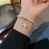 Pulsera de Flor de Tulipán Super Hada Retro Nueva Estilo Coreano para Mujer Nicho Combinable Estilo ins Pulsera de Perla de Imitación Última Llegada