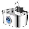 Petwant Petwant Alimentador de Agua para Mascotas Transfronterizo de Acero Inoxidable de 3.2L con Ventana Batería de Litio Dispensador de Agua Inalámbrico para Gatos