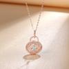 Pingente de bolsa de diamante microincrustado corrente de clavícula de prata esterlina moda japonesa e coreana colar de bolsa simples temperamento de nicho feminino
