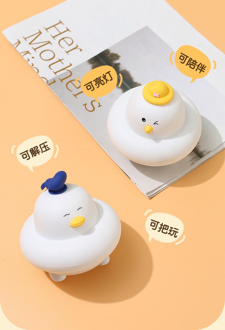 创意小夜灯批发地摊充电喂奶灯卧室睡眠拍拍硅胶感应灯