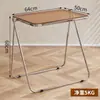 Mesa dobrável transparente acrílica vintage, estilo moderno e na moda, conjunto de mesa e cadeira portátil para varanda de casa, mesa de centro nórdica