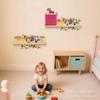 Estante Magnético de Madera para Muñecas de Pared Estante para Figuras Bubble Mart Estante de Exhibición de Cajas Sorpresa para Audio de Pared
