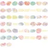 [Colección] 50 Piezas de Pegatinas para Diario Serie Estampado Dorado, Materiales Transparentes de Mascota Impermeables para Diario, Pegatinas Decorativas DIY