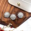 Spot atacado botão semicírculo micro cravejado zircônia cardigã camisa terno roupa Botão diamante cristal super flash acessórios diy