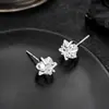 Brincos Cluster de Diamante Cheio de Novo Estilo Transfronteiriços para Homens, Modernos e Versáteis, Brincos de Flor de Íris em Forma de Cruz de Alto Padrão para Mulheres