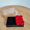 Fábrica em estoque Caixa de Joias Acrílica 6 Padrão de Flores Caixa de Joias Transparente Par Anel Pingente Pulseira Caixa para Pulseira