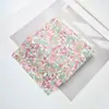 Cinta de tela de algodón floral pastoral de 12 cm para scrunchies caseros de bricolaje, gomas para el pelo y lazos hechos a mano