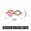 Colgante Doble Piedra Preciosa Corazón Colgante DIY Collar Pulsera Accesorios Piezas de Joyería Directo del Fabricante, Se Puede Mezclar al por Mayor para Ventas Transfronterizas