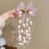 Pasador de Flor de Lirio del Valle Súper Hada para Niñas, Accesorio para el Cabello de Cinta de Princesa, Adorno Trenzado para el Cabello Infantil, Pinza para el Cabello de Flor Linda