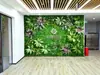 Parede de Plantas Simuladas Parede de Plantas Verdes Tridimensional Flores Artificiais Bíônicas Superfície de Parede de Fundo Paisagem Decoração de Parede Externa de Loja