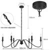 Amazon Simple Lujo Ligero Estilo Americano Hierro Forjado Candelabro Sala de Estar Comedor Dormitorio Luces Granja Balcón Lámparas Ausway