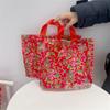 Noreste Flor Grande Festivo Grande Rojo Plástico Ropa Ropa Tienda de Ropa para Mujer Bolso de Mano Regalo Compras Bolso de Mano