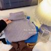 [En stock suéter de cuello alto para niños otoño e invierno nuevo para niños y niñas grueso cálido de una pieza de terciopelo de punto bajo