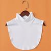 Otoño e Invierno Cálido Cuello Alto Cuello Falso para Mujer Versátil Cuello Vertical Suéter Cuello Base Interior Decoración Tejido Elástico Cuello Falso