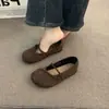 Sapatos Baixos Redondos Estilo Retro Francês Pretos para Mulheres 2026 Novo Estilo Primavera e Outono Que Podem Ser Combinados com Saias Sapatos Mary Jane de Solado Macio