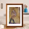 Porta-Retrato Retrô de Madeira Maciça para Pendurar na Parede A4 Moldura para Pintura a Óleo Moldura Vazia Montagem Desenho Infantil 4K8K Moldura A3 Moldura de Madeira