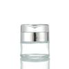 Frasco de Creme de Vidro Transparente Tampa Acrílica Frasco Fosco para Creme Facial Branco Viagem Selado Frasco de Amostra para Creme para Olhos Frasco Vazio