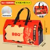 Bolsas aislantes desechables comerciales personalizadas para llevar, brochetas de barbacoa de langosta, papel de aluminio, bolsas de embalaje para llevar engrosadas