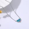 Ins vento em forma de coração colar de zircão pequenas jóias amor luz de nicho de luxo versátil high-end colar atacado mulheres