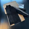Chaqueta Cleanfit con tres rayas y escamas de dragón cosidas, cuello alto para hombre, abrigo deportivo americano elegante de alta gama para otoño