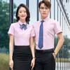 Camisa de Manga Curta 40% Algodão Atacado de Fábrica Roupas Formais para Homens e Mulheres, Camisa Social de Sarja Fina, Roupas de Trabalho Slim