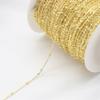 Corrente de ouro 14K/18K que preserva a cor corrente O-chain banhada a ouro corrente fina corrente de extensão pulseira colar acessórios diy