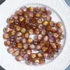 Dingyi K10 Luna Fría Brillante Dorado Electrochapado de Alto Brillo Agujero Pasante Perlas de Resina Perlas Sueltas DIY Cadena de Teléfono Móvil Accesorios de Perlas