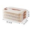 Caja de almacenamiento de albóndigas domésticas, congelador, refrigerador, albóndigas congeladas, caja de wonton de grado alimenticio multicapa, congelador rápido, temporizador crujiente