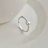 Anillo de Plata de Ley S925 Diseño para Mujer Anillo Sencillo Liso Anillo de Plata Nicho Gama Alta Anillo Antidesvanecimiento Joyería al por Mayor