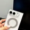 Adecuado para iPhone Duo: Funda de teléfono transparente con soporte magnético de 360 grados, cubierta abatible Apple Duo, nuevo diseño anticaídas