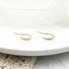 Acessórios DIY Banhado a Cobre Ouro Verdadeiro 18K Zircônia Micro-cravada Ganchos de Brinco Semiacabados