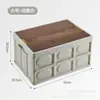 Caixa de Armazenamento Dobrável para Exterior Atacado Estilo Camping Porta-Malas de Carro Piquenique Tampa de Madeira Organizador Caixa de Armazenamento de Roupas Cesta Remédio
