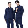 Suéter tipo cárdigan de otoño e invierno para hombre, ropa de trabajo personalizada, color sólido, con cremallera, cuello alto, abrigo de manga larga, camisa cultural, logotipo bordado