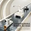 Nuevo grifo para lavabo blanco estilo crema, doble función para agua caliente y fría, tipo extraíble para tocador y gabinete de baño