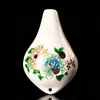 Artesanía de cerámica Ocarina de seis agujeros de cerámica Alto Hongyin Ocarina de 6 agujeros envío de canciones Cordón de PU