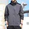 Jaqueta fina unissex para primavera e outono, impermeável e corta-vento, casaco estiloso na moda estilo ins, roupa de trabalho com estampa de logo