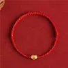 Pulsera de Cuerda Roja con Candado de Paz Xiangyun Ruyi para Hombres y Mujeres, Año del Zodiaco, Buena Suerte, Pulsera Trenzada, Regalo para Mejor Amigo del Año del Zodiaco